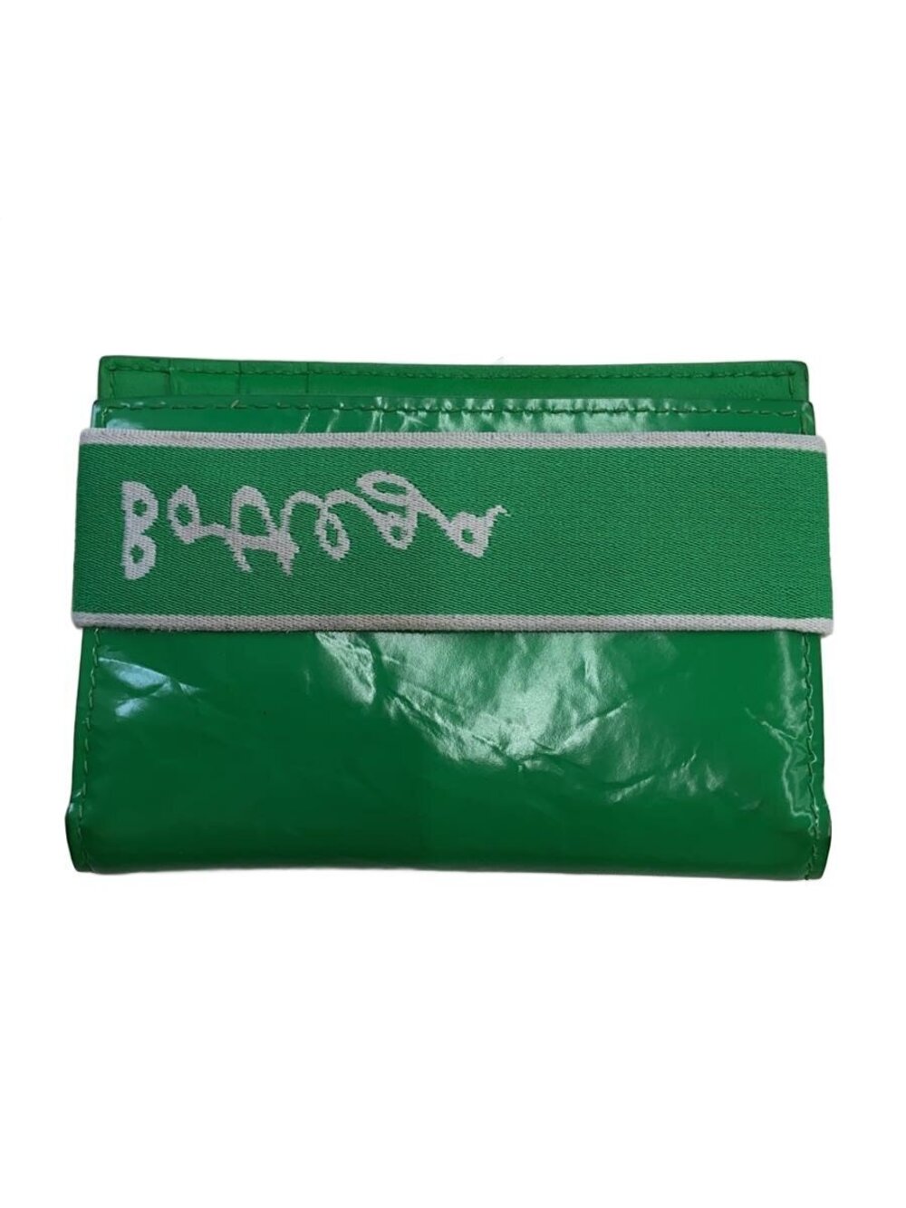 BOTTEGA VENETA Card Case Wallet Enamel Green
